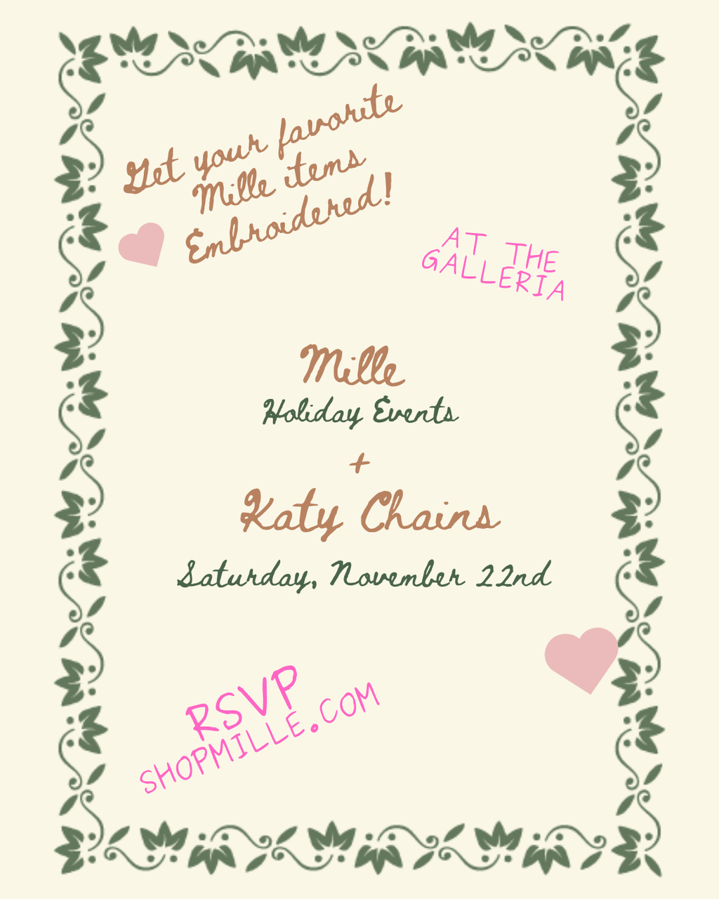CHAINSTITCHING EVENT - KATY CHAINS NOV 22ND
