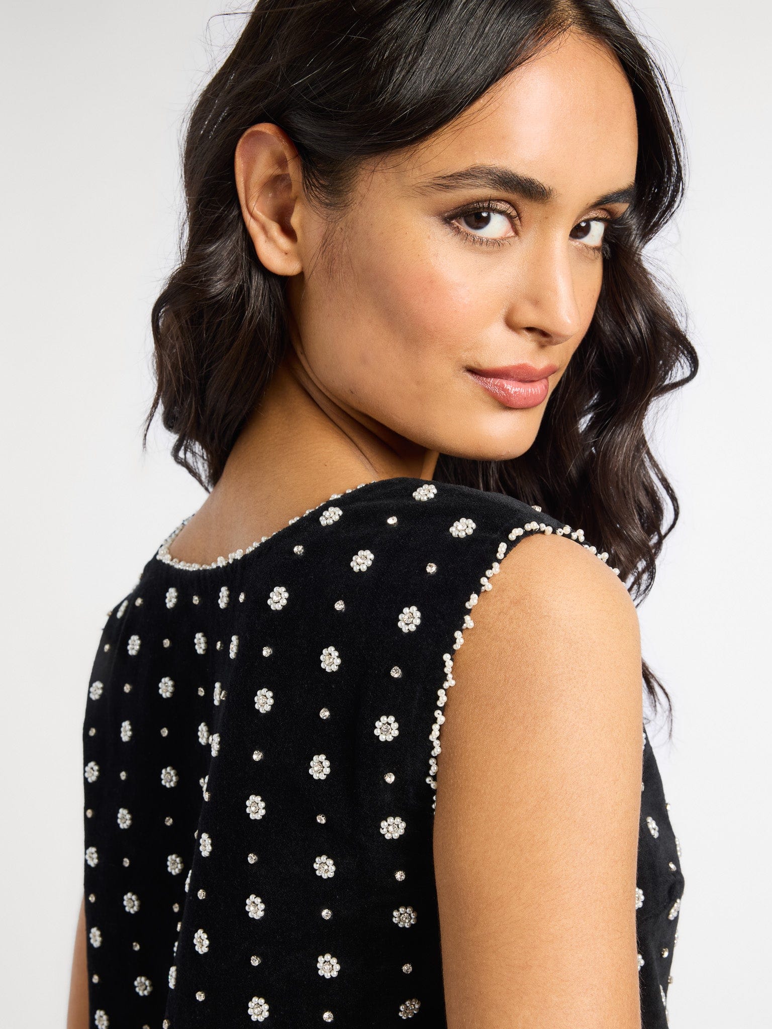 Aurelia Dress in Black Velvet