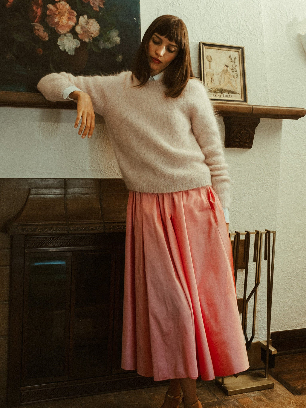 Ayla Skirt in Peony Taffeta