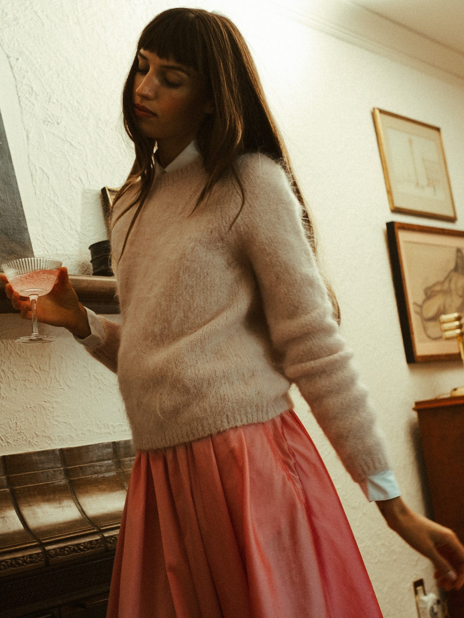 Ayla Skirt in Peony Taffeta