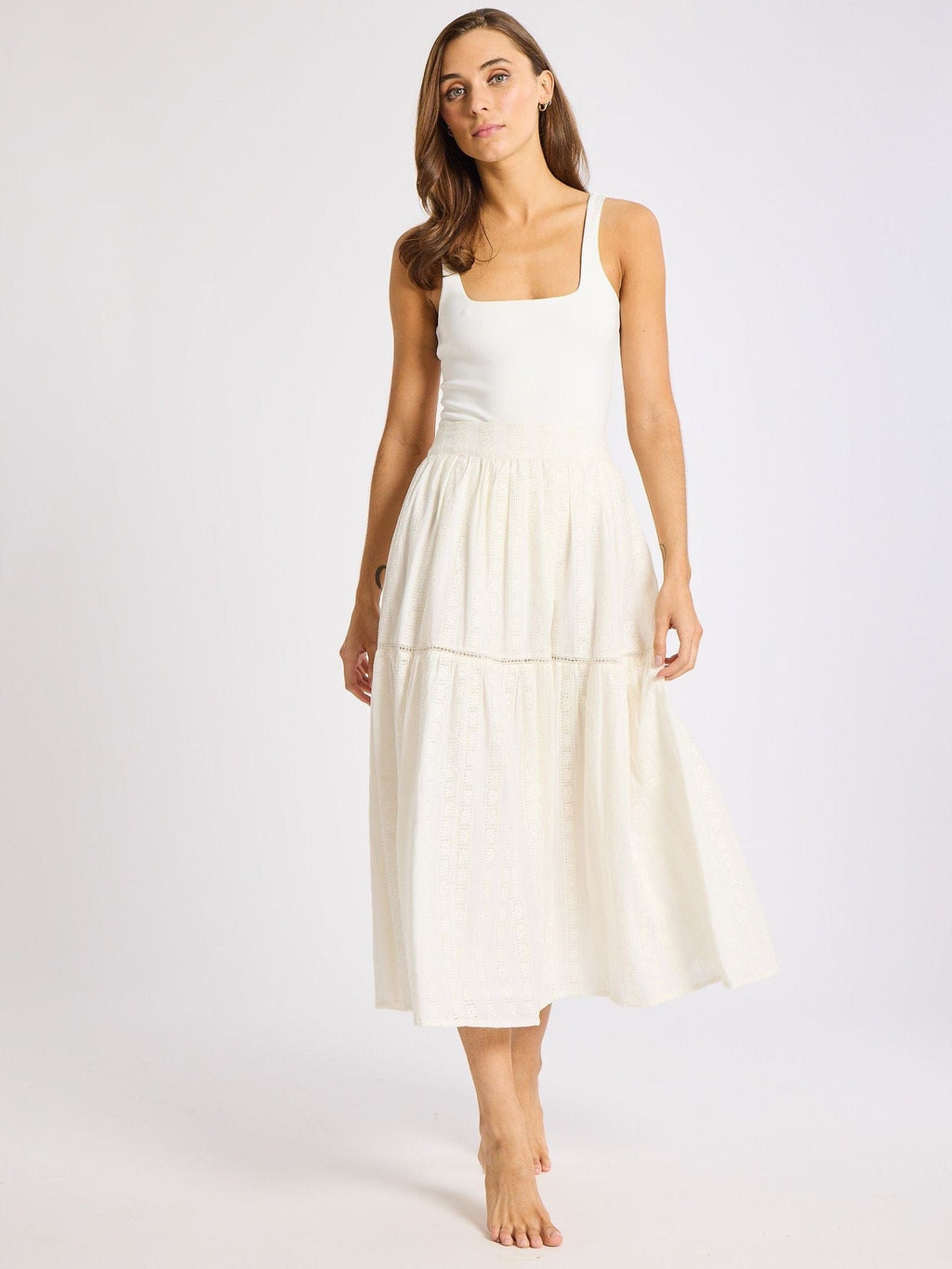 Betty Skirt in Ivory Eyelet