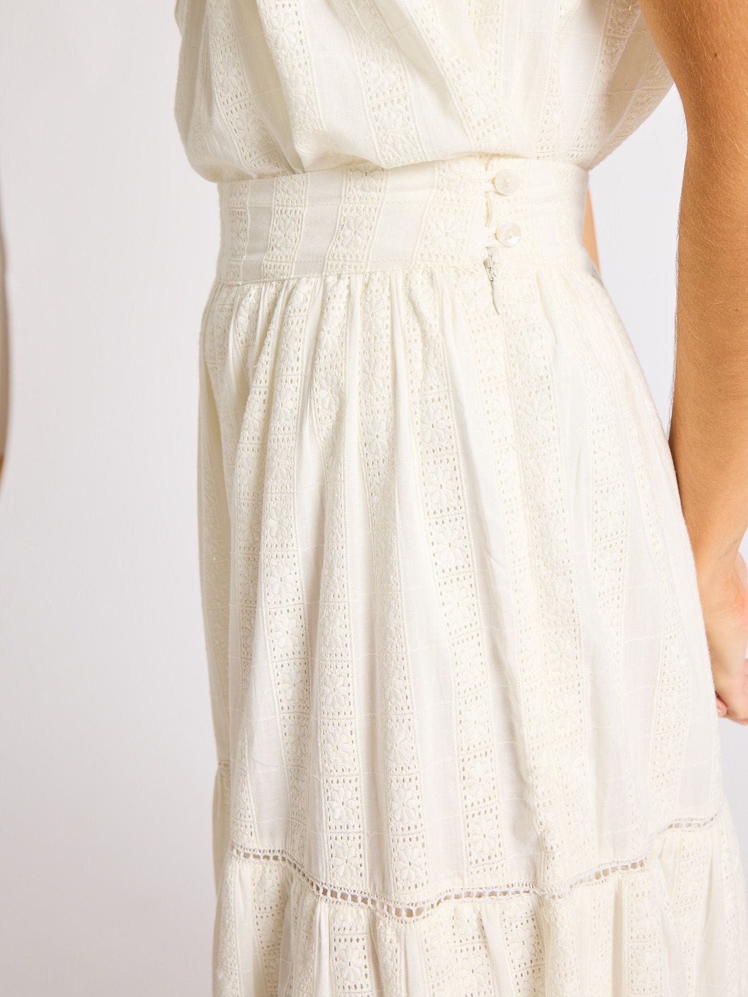Betty Skirt in Ivory Eyelet