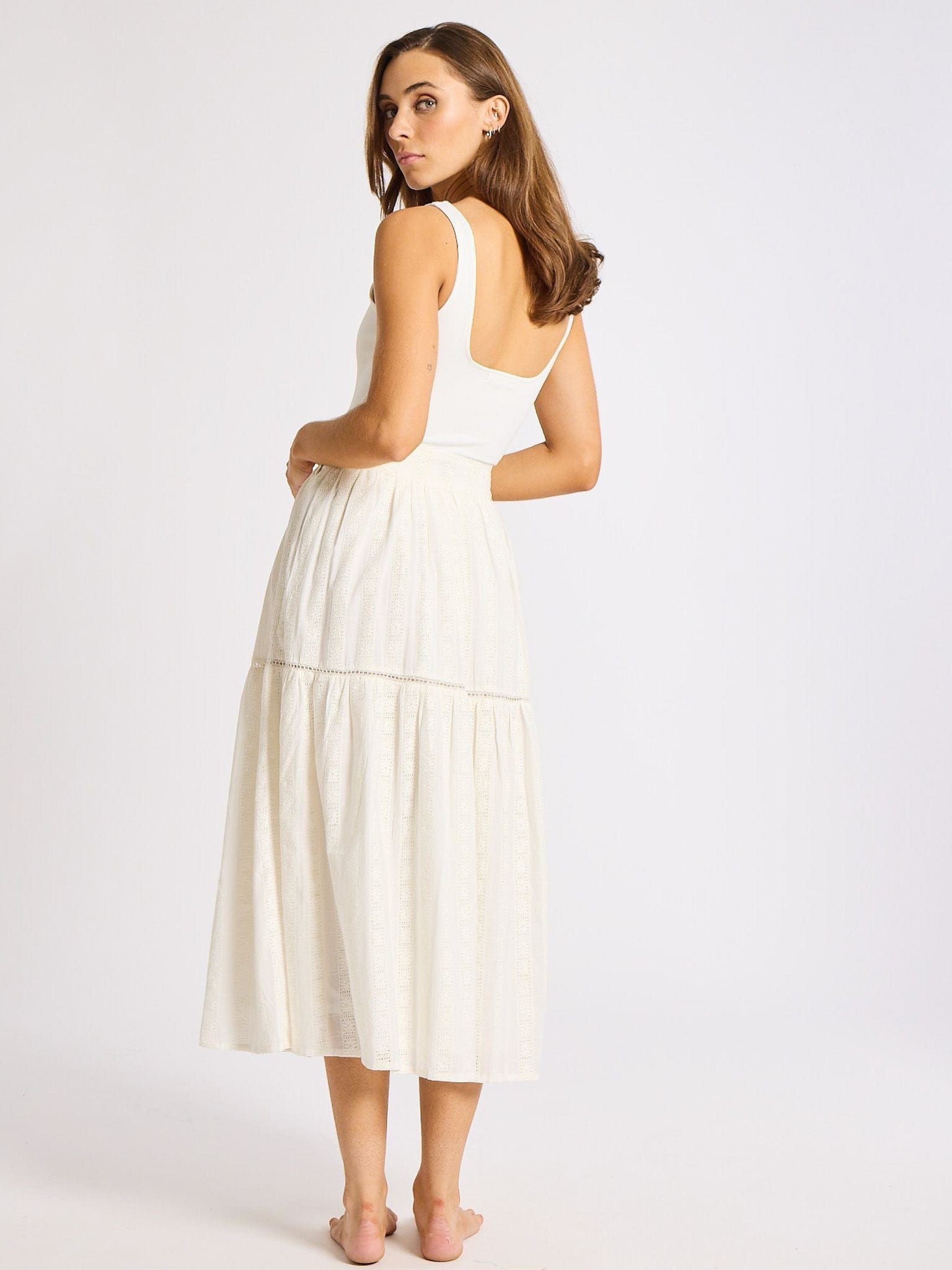 Betty Skirt in Ivory Eyelet