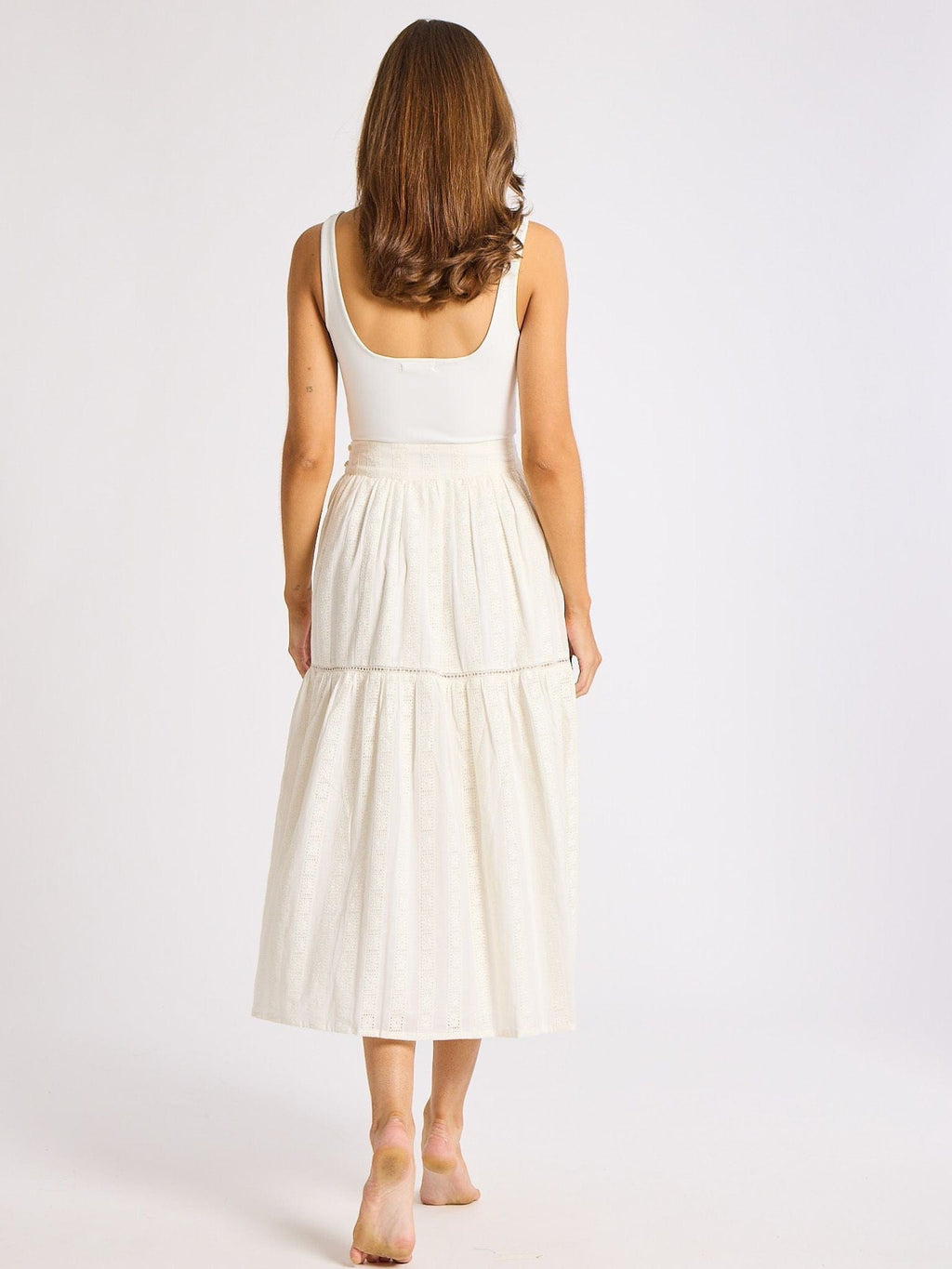 Betty Skirt in Ivory Eyelet