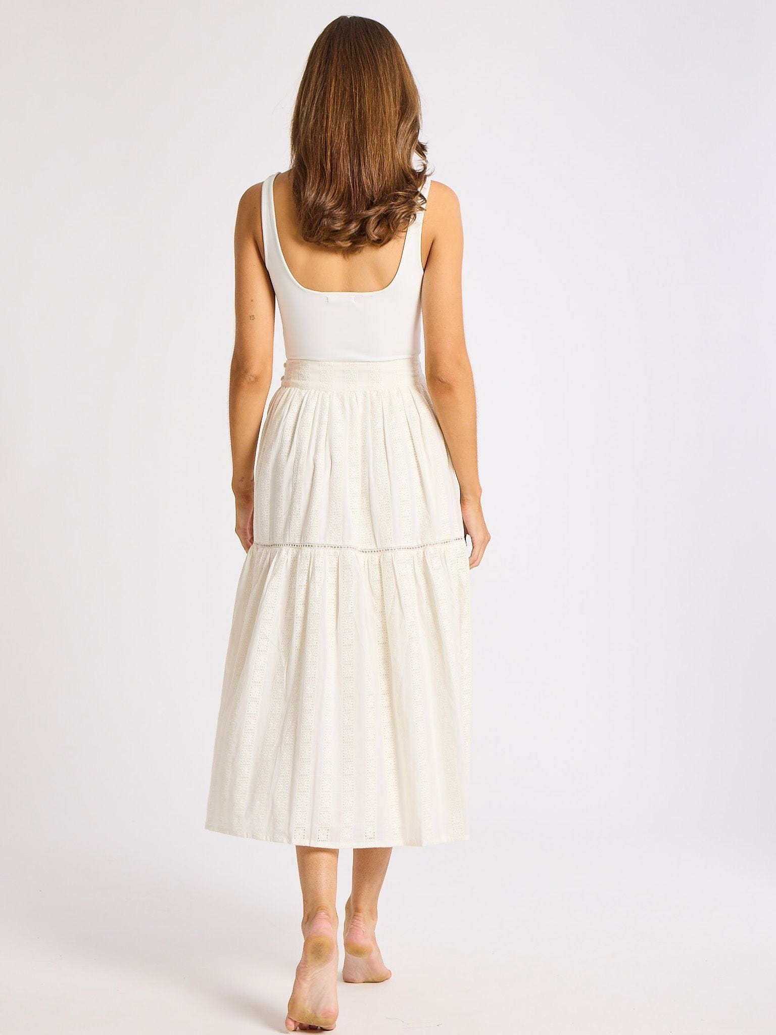 Betty Skirt in Ivory Eyelet