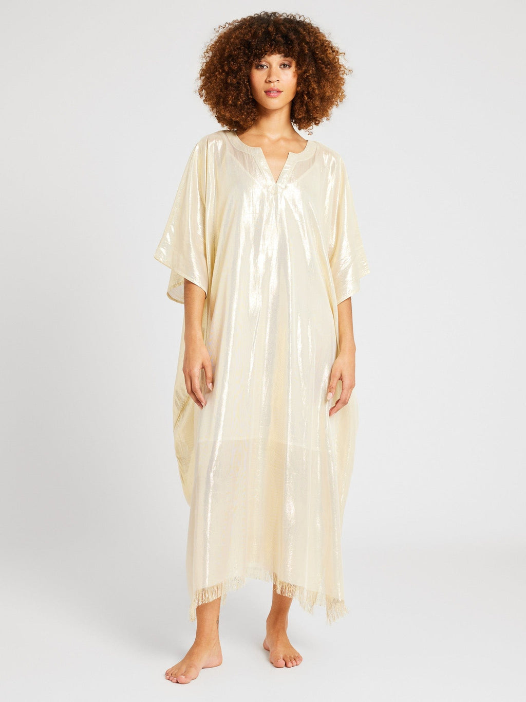 Beverly Caftan Gold Lamé