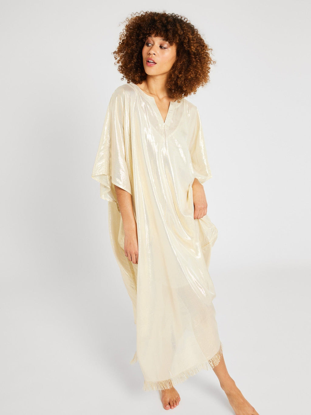 Beverly Caftan Gold Lamé