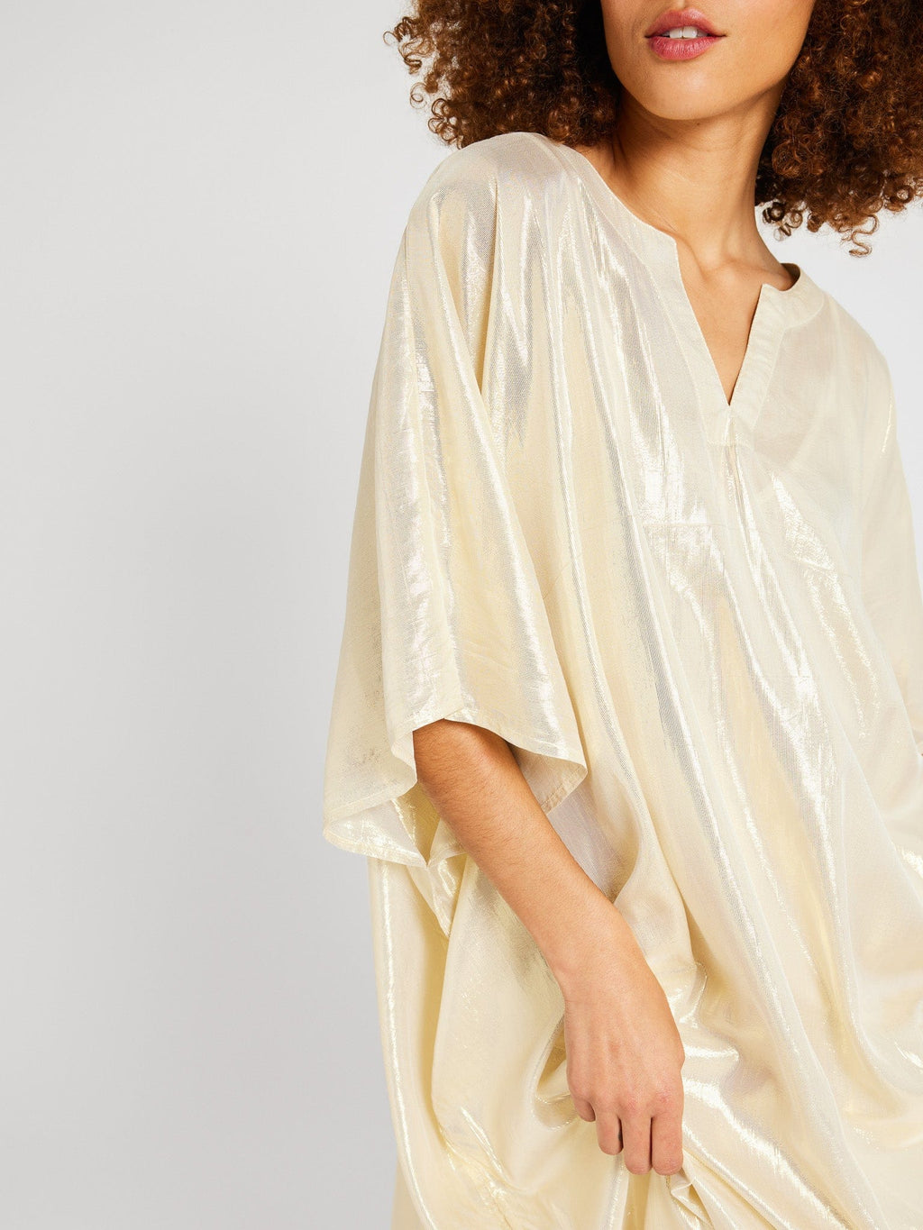 Beverly Caftan Gold Lamé