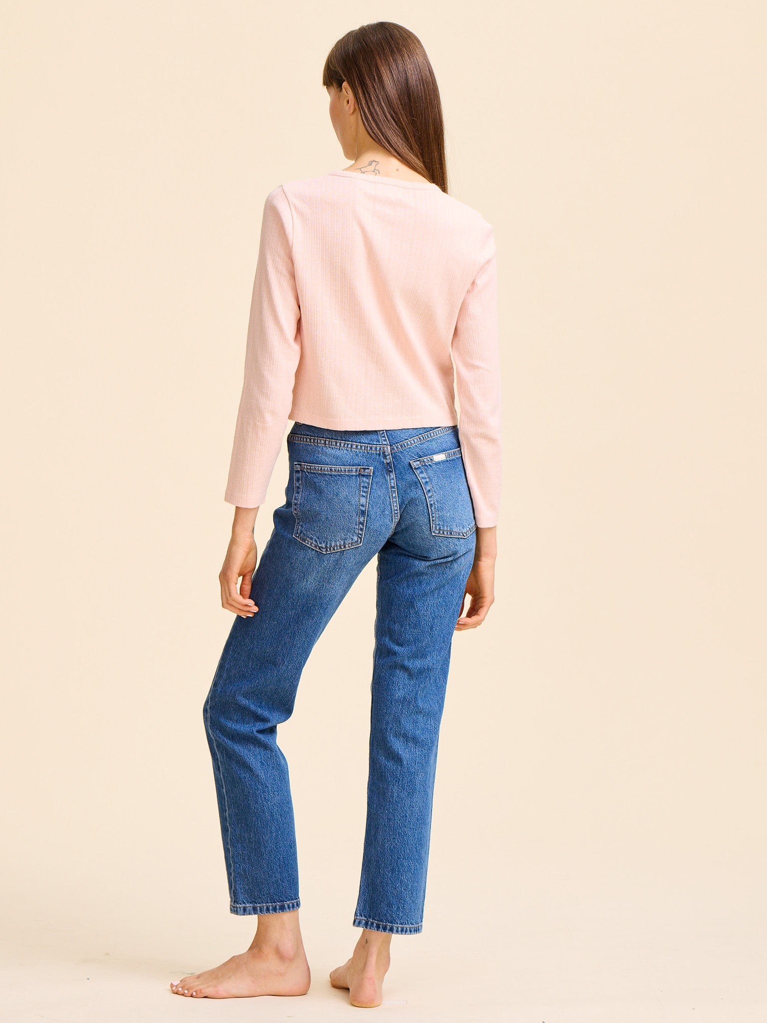 Bibi Pointelle Cardigan in Spanish Villa