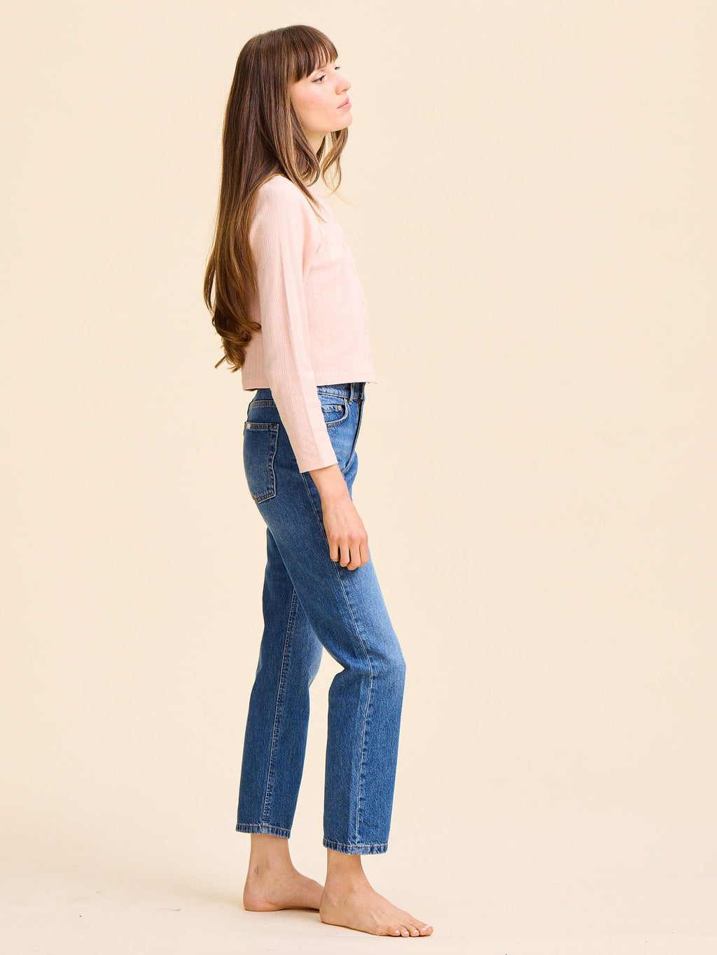 Bibi Pointelle Cardigan in Spanish Villa