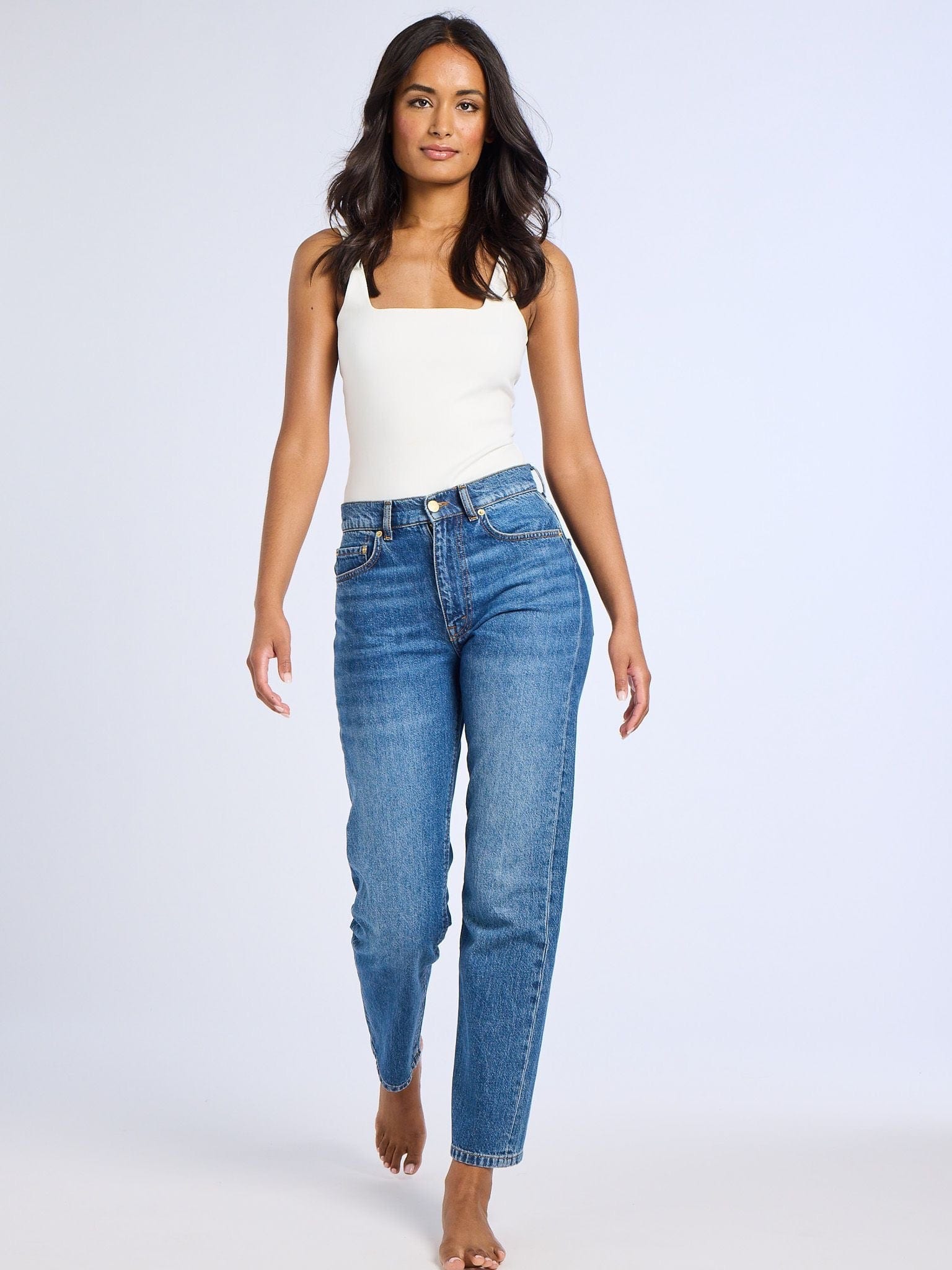Brooke Mid Rise Slim Fit Jean in Topanga