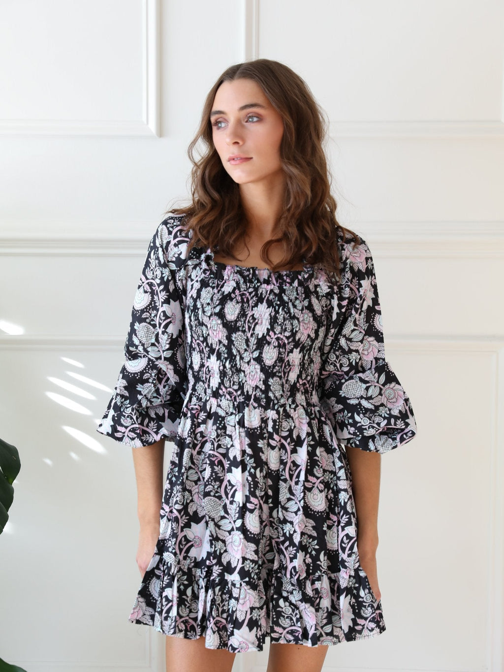 Calista Dress in Tropical Night