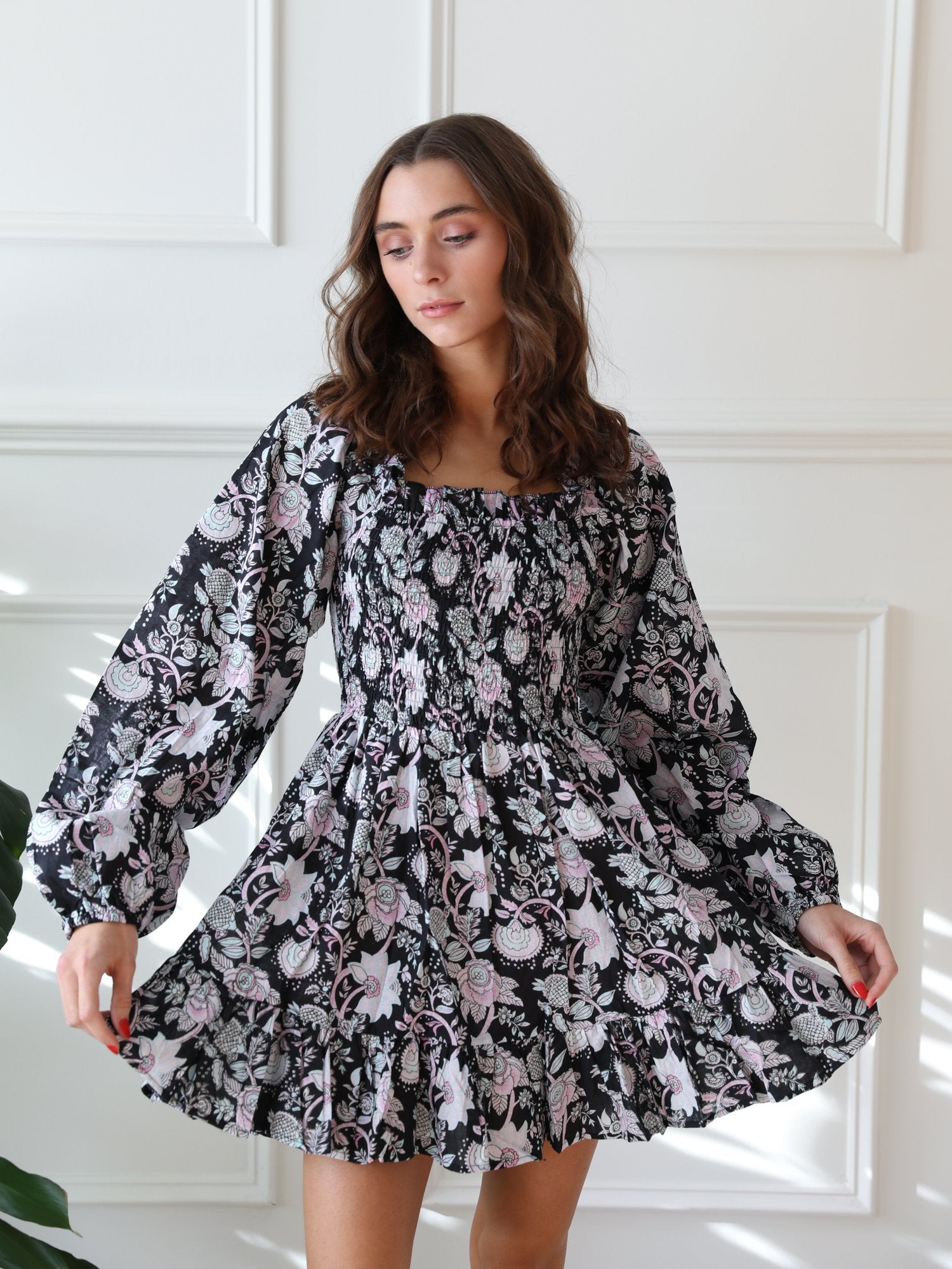 Calista Dress in Tropical Night