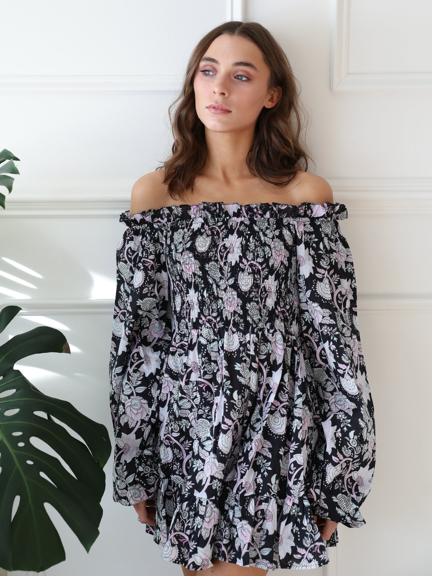 Calista Dress in Tropical Night