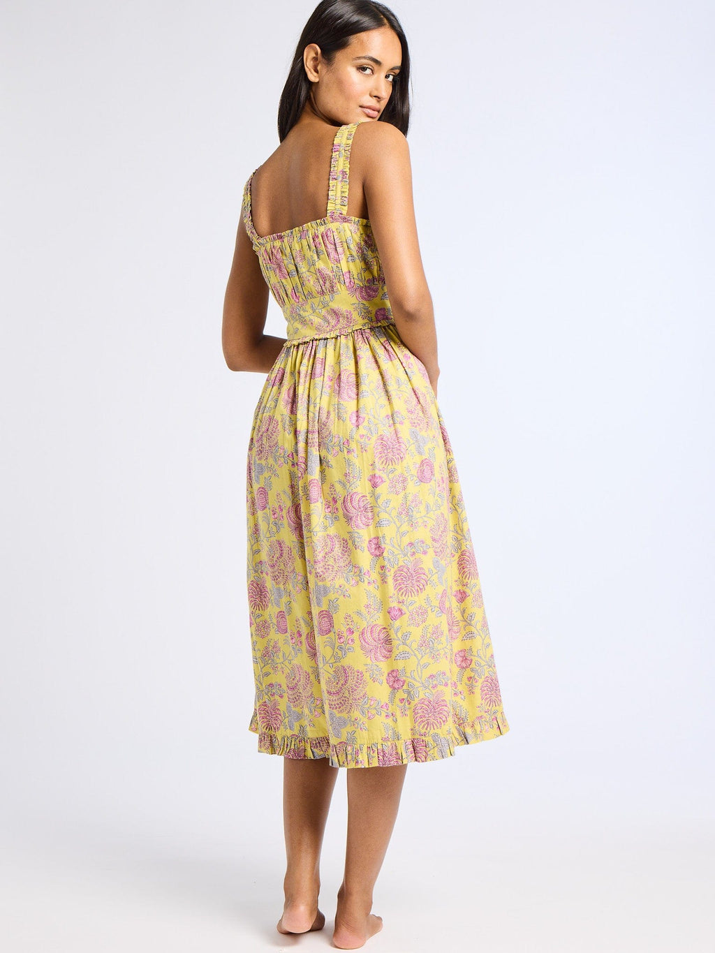 Calla Dress in Citron Floral