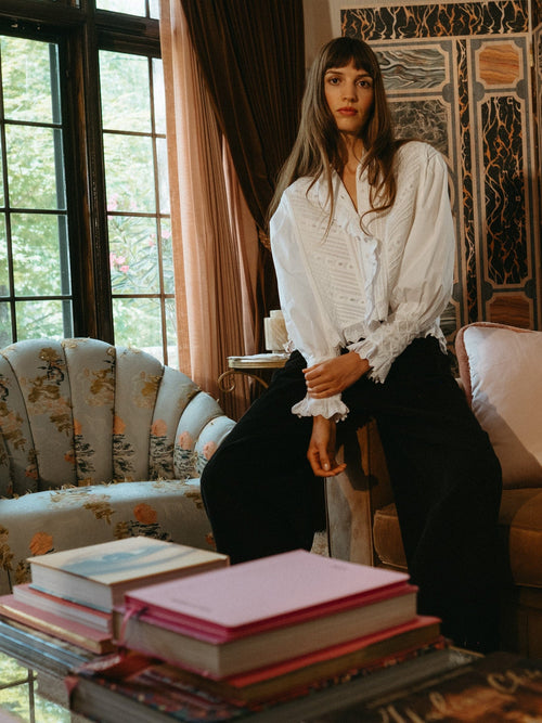 Cara Pant in Black Cord