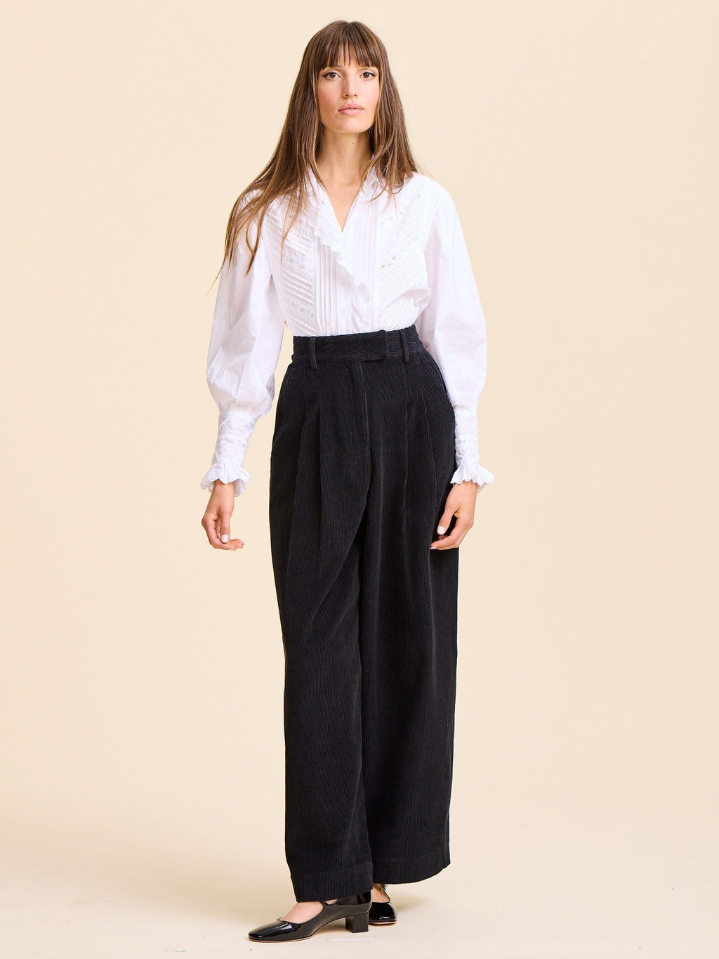 Cara Pant in Black Cord