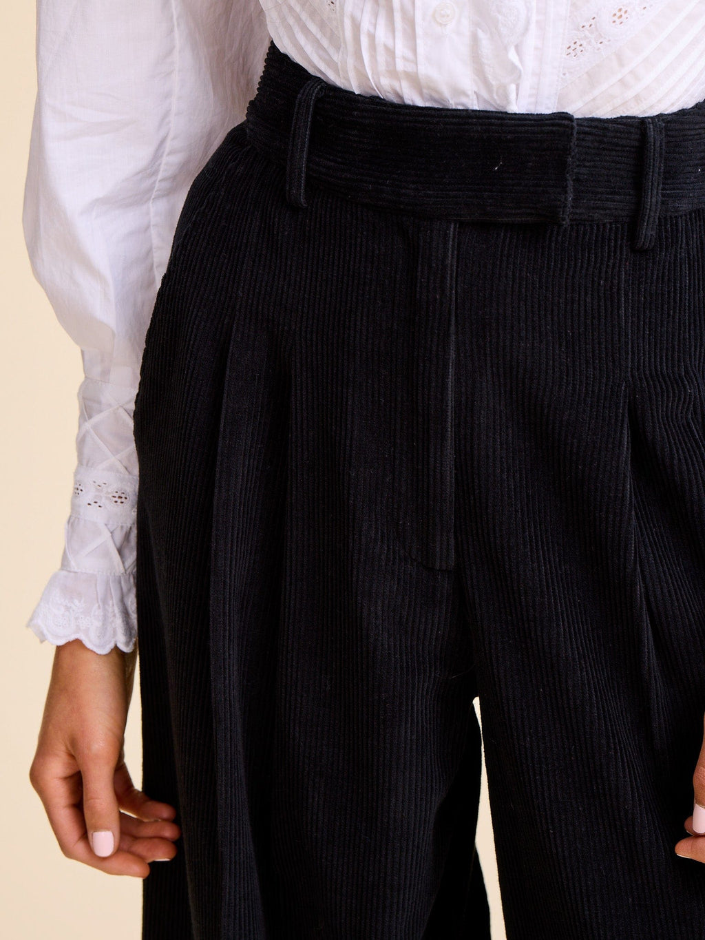 Cara Pant in Black Cord