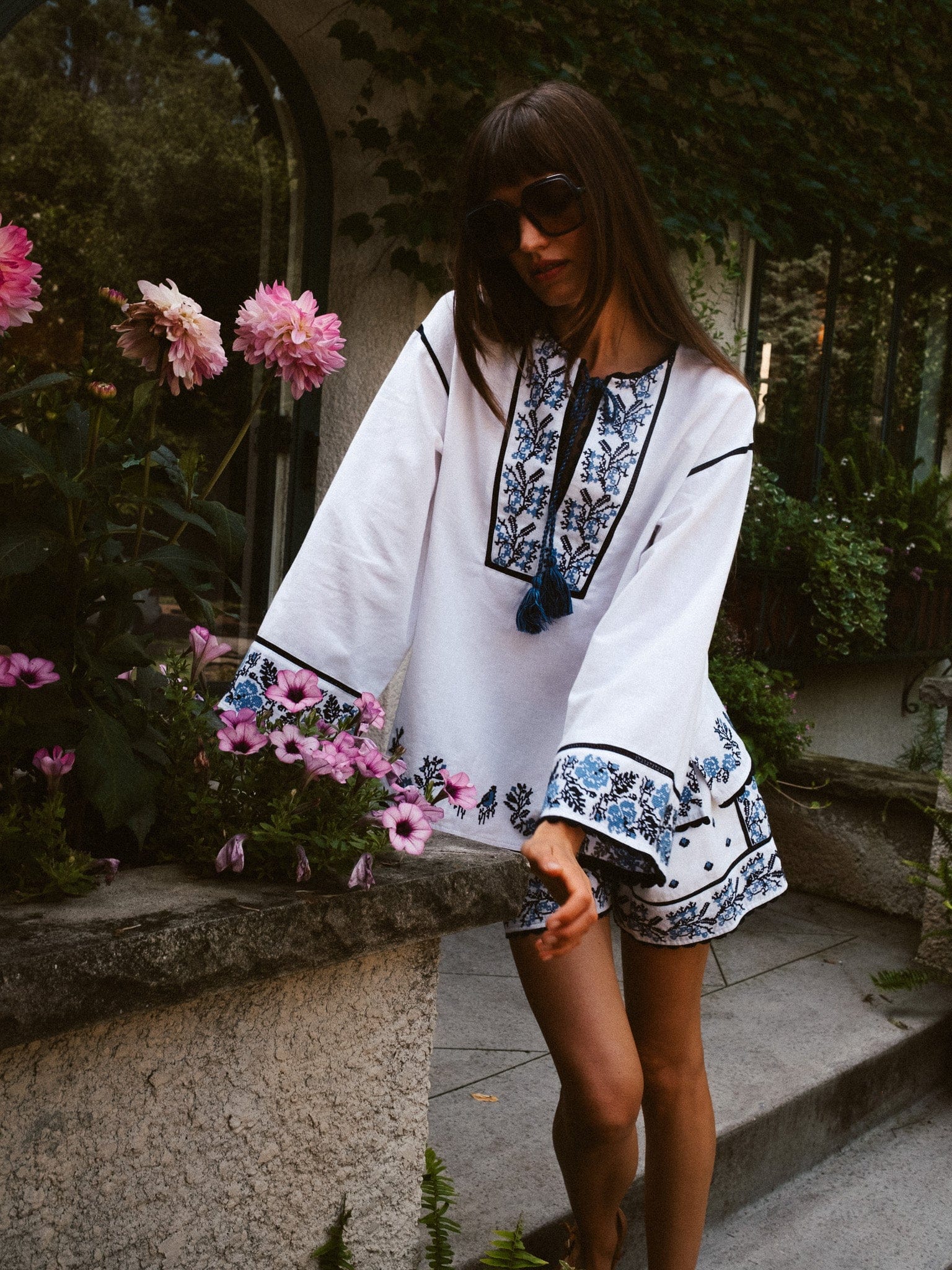 Carina Short in Santorini Embroidery