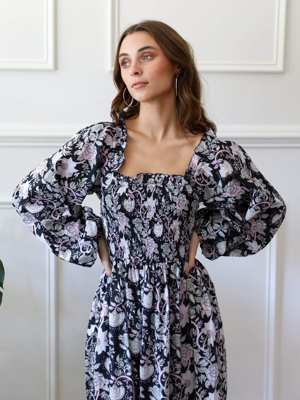 Catherine Dress in Tropical Night