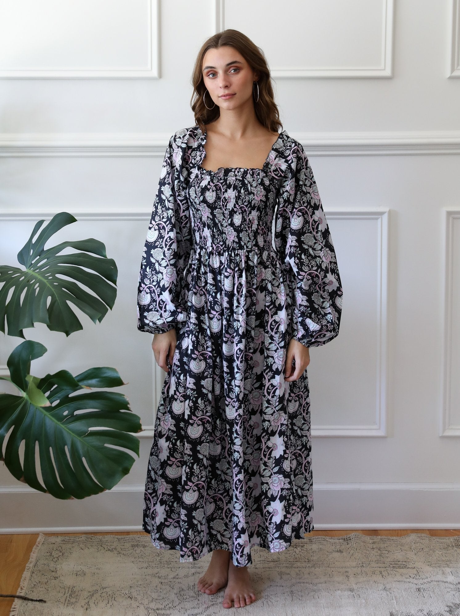 Catherine Dress in Tropical Night