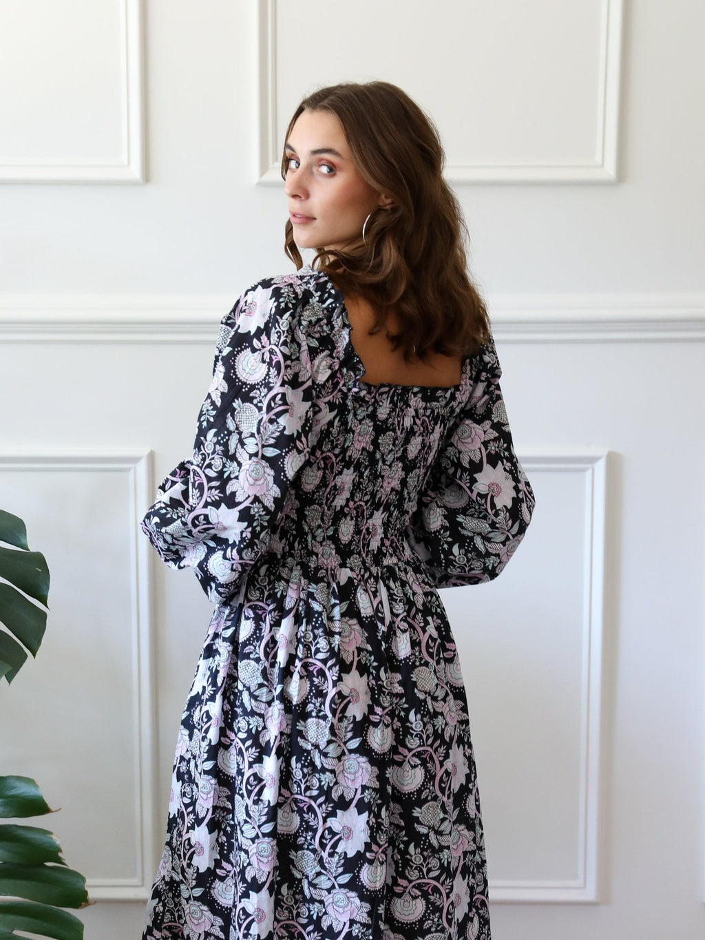 Catherine Dress in Tropical Night