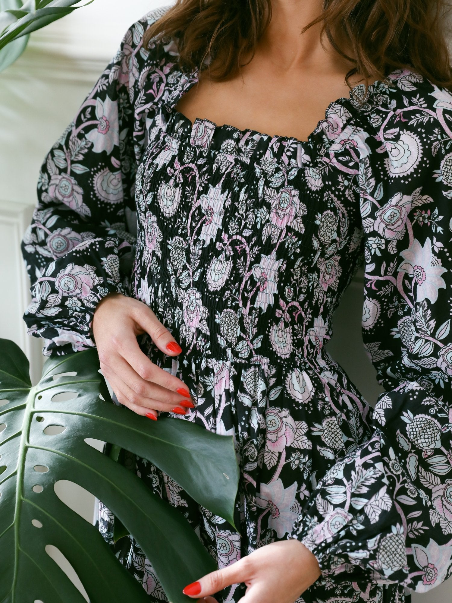 Catherine Dress in Tropical Night