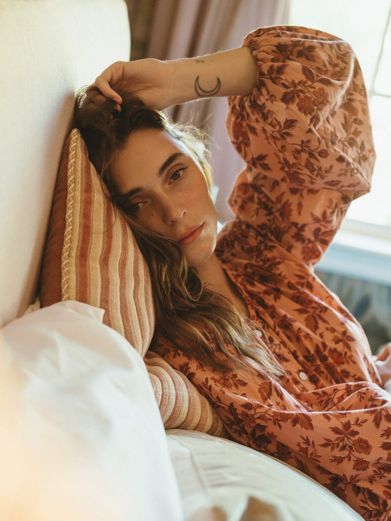 Cecily Top in Peach Montmartre