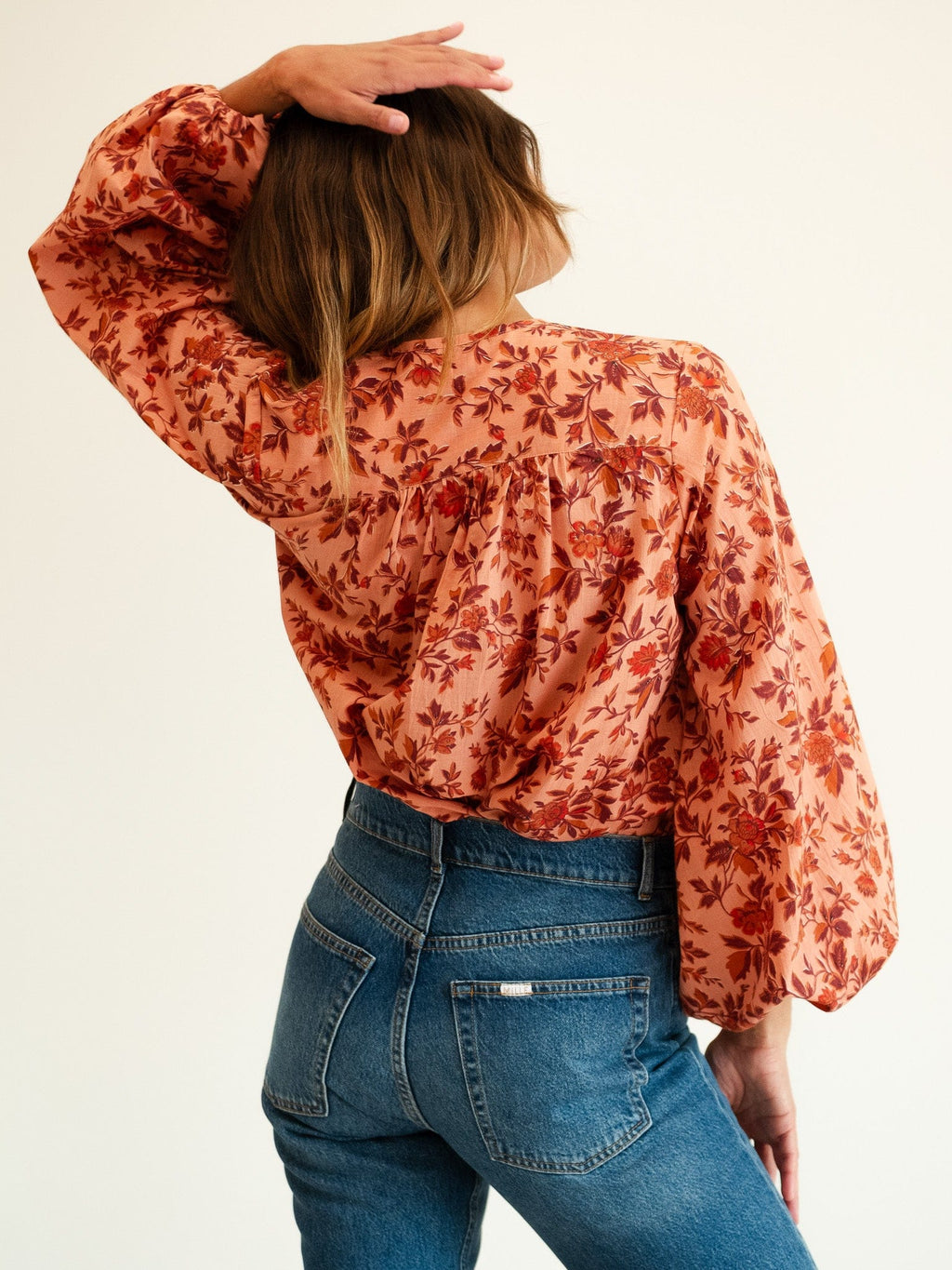 Cecily Top in Peach Montmartre