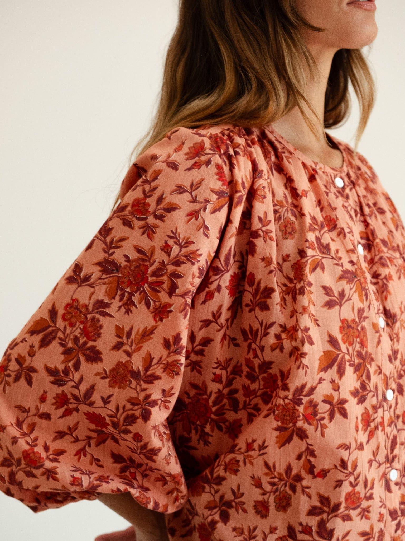 Cecily Top in Peach Montmartre