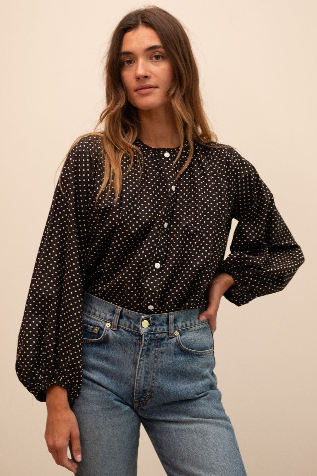 Cecily Top in Polka Dot
