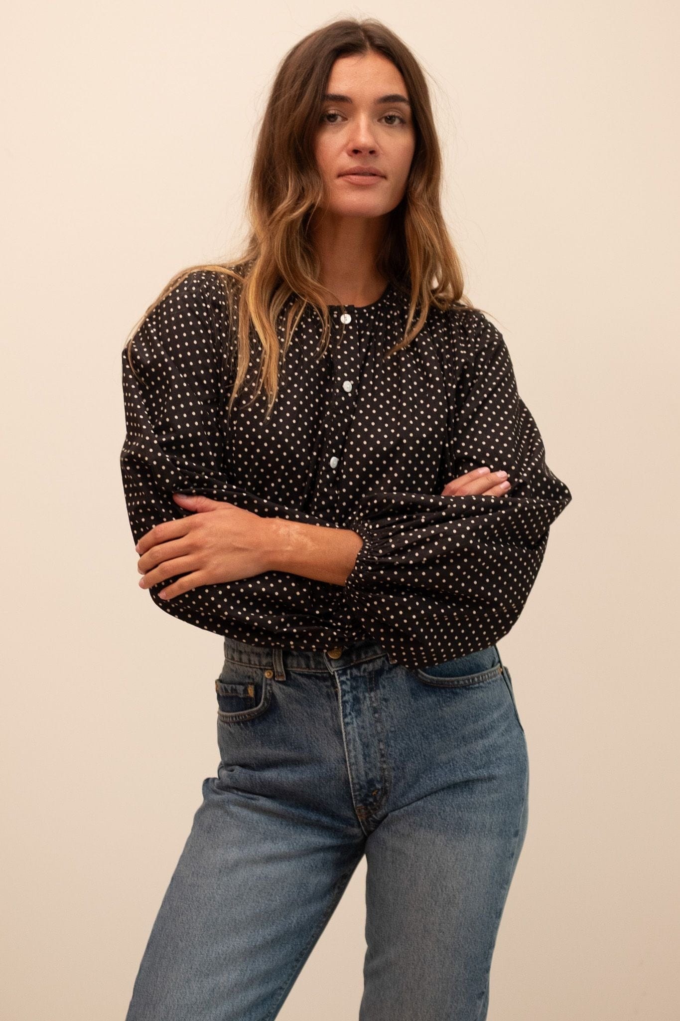 Cecily Top in Polka Dot