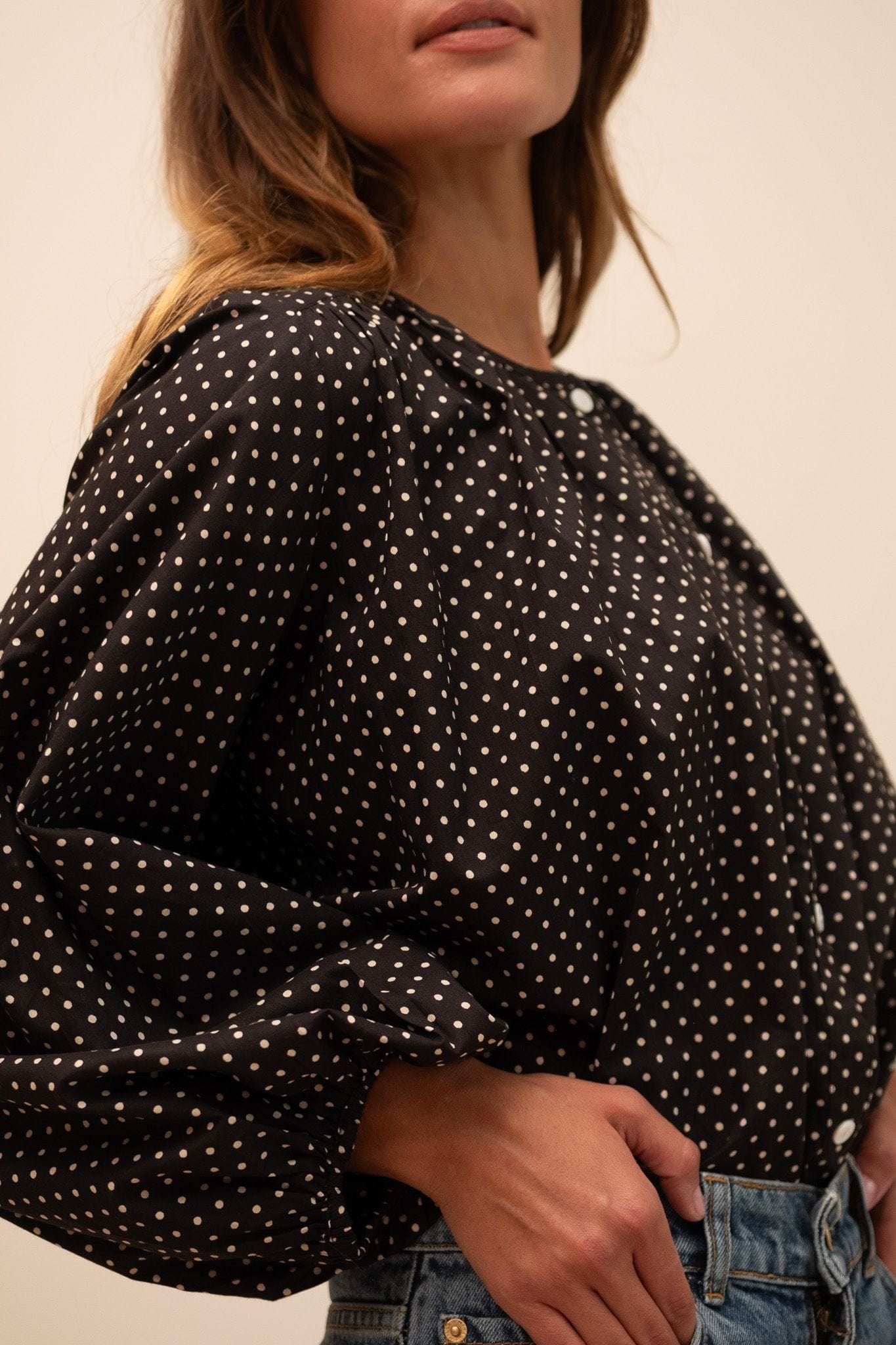 Cecily Top in Polka Dot