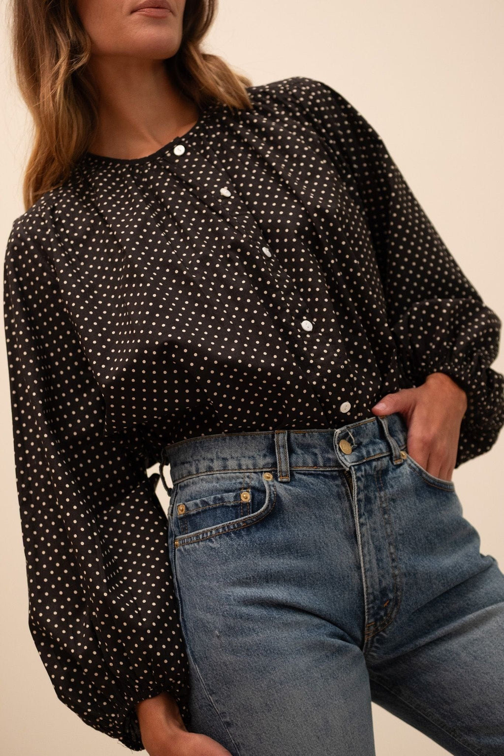 Cecily Top in Polka Dot