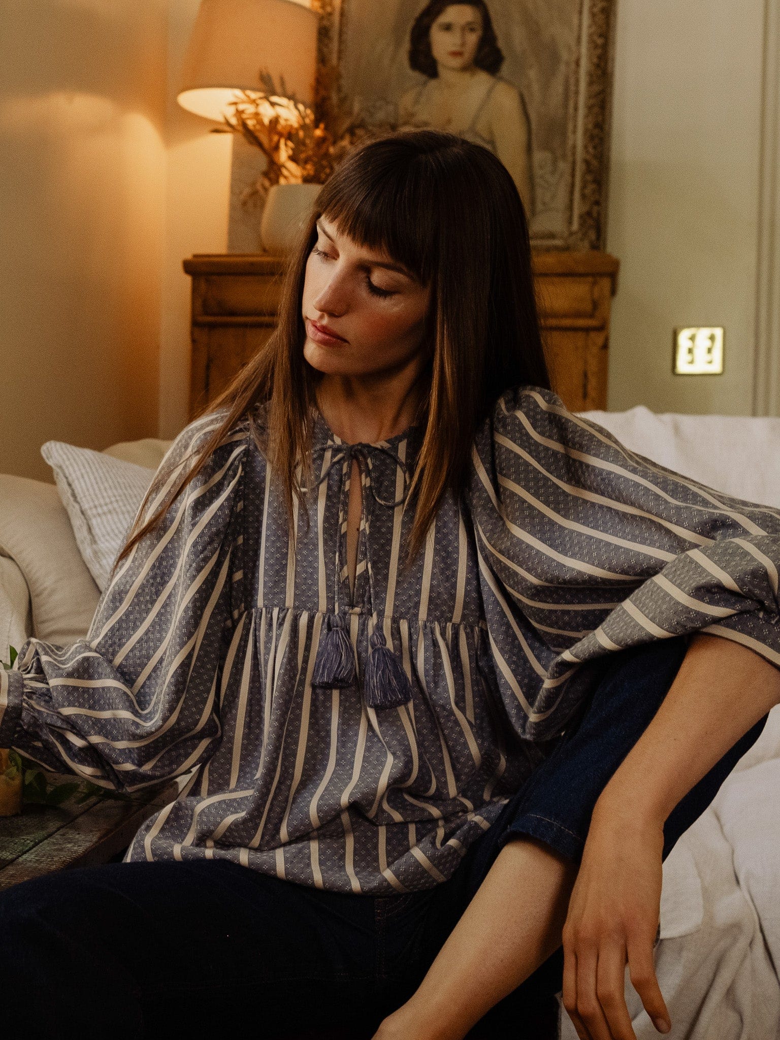 Charlie Top in Chambray Stripe