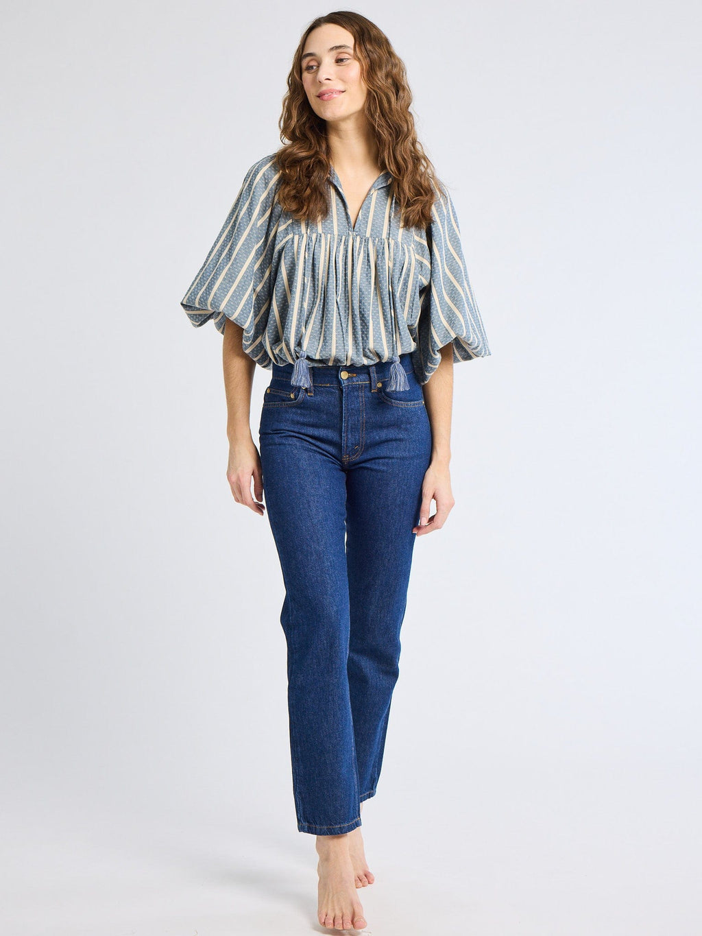 Charlie Top in Chambray Stripe