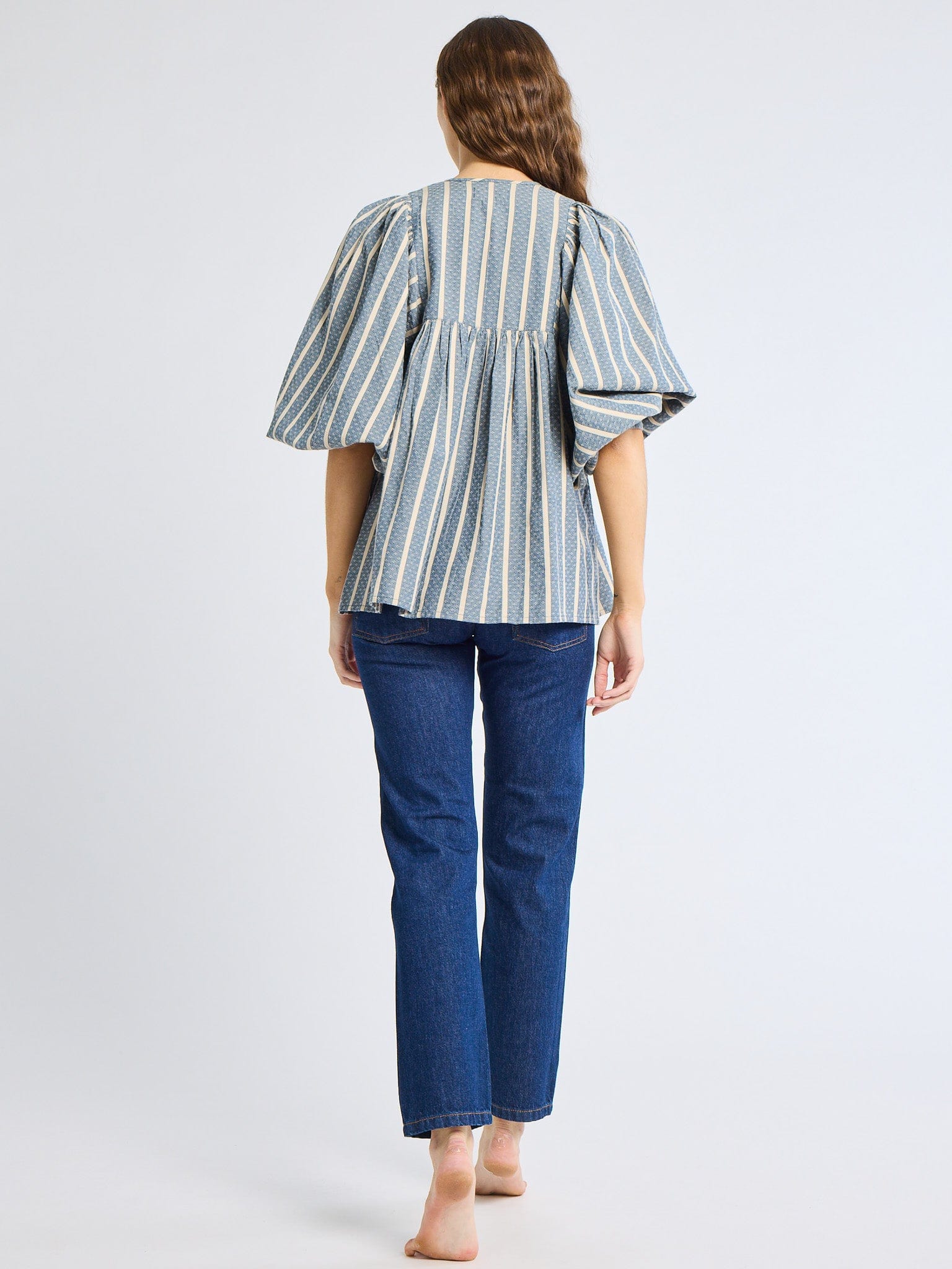 Charlie Top in Chambray Stripe