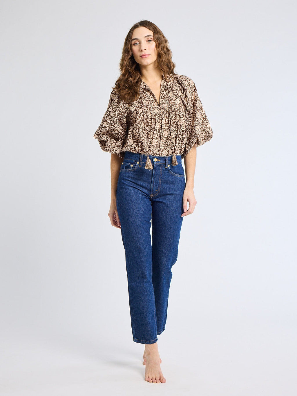 Charlie Top in Cocoa Floral