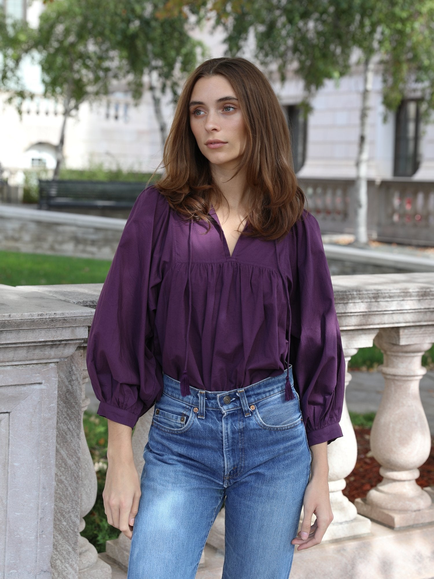 Charlie Top in Plum Organic Cotton