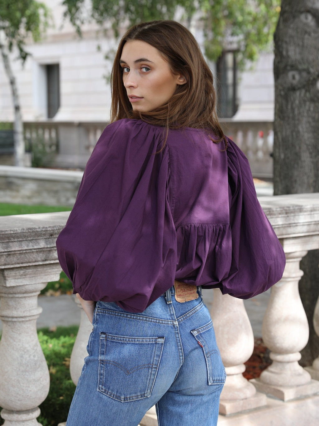 Charlie Top in Plum Organic Cotton