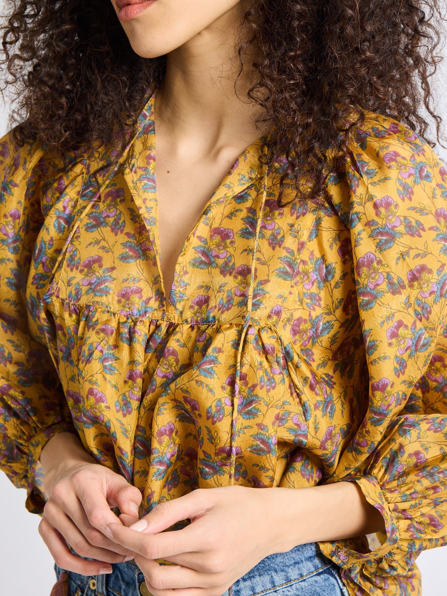 Charlie Top in Rattan Floral