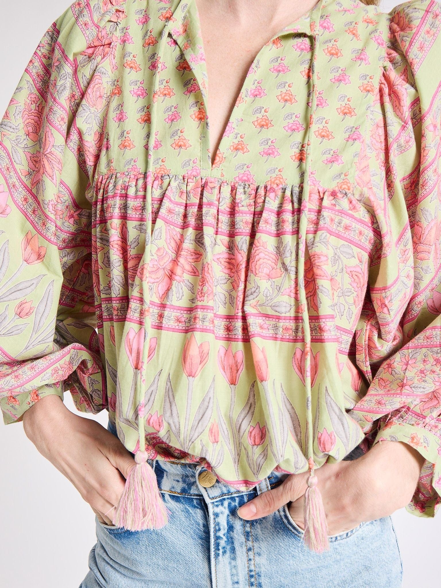 Charlie Top in Tulip Print
