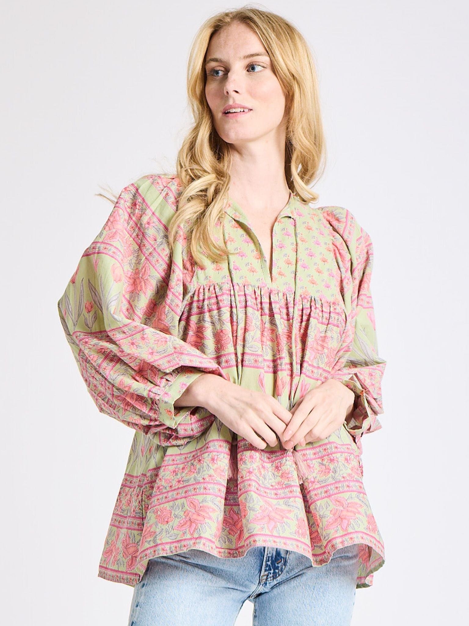 Charlie Top in Tulip Print