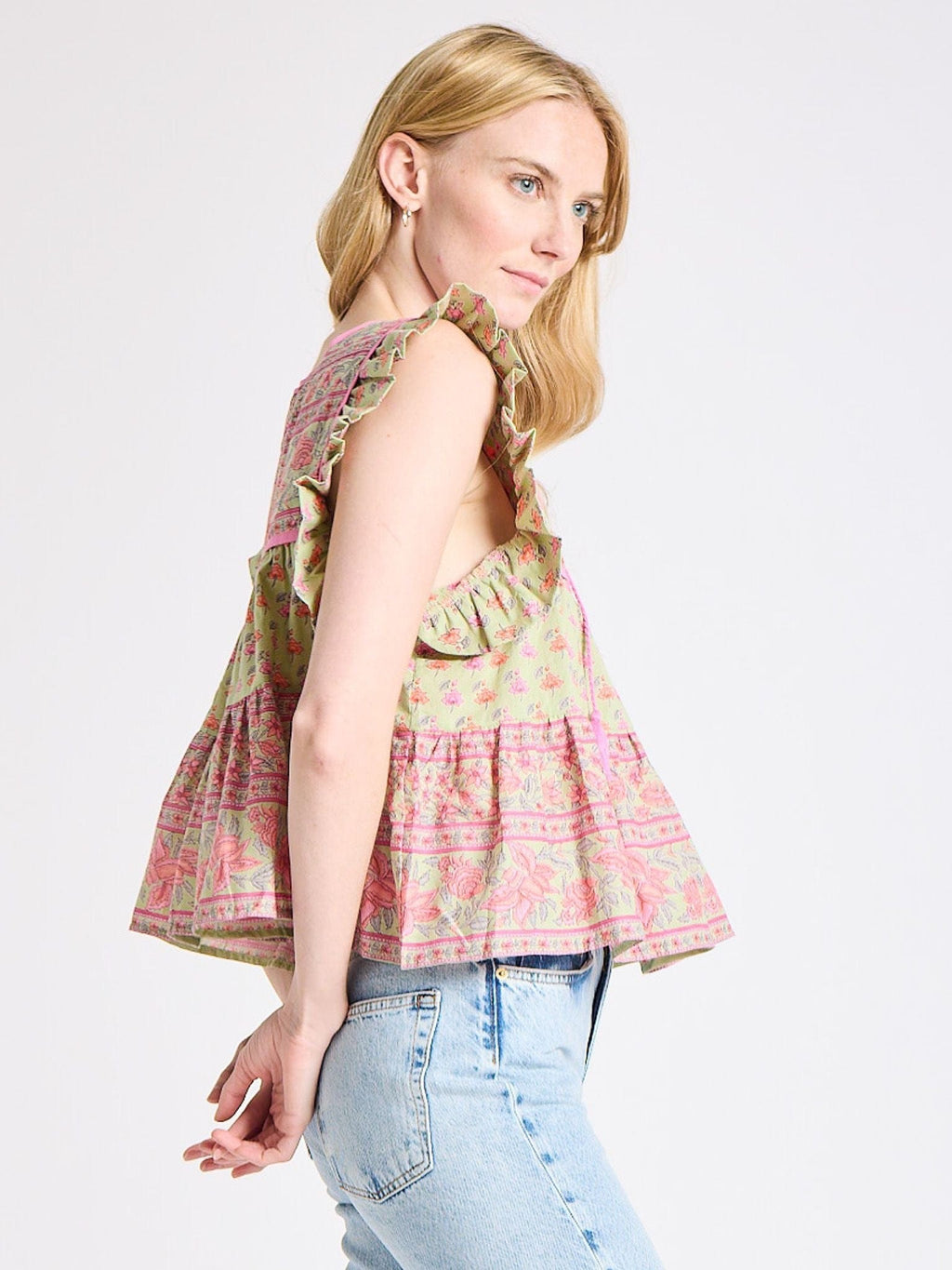 Chelsea Top in Tulip Print