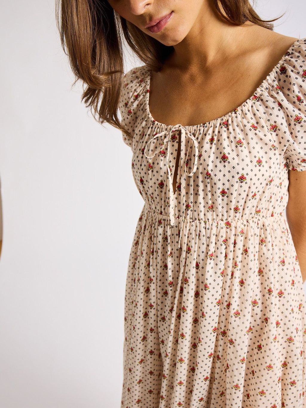 Coralie Dress in Blush Foulard