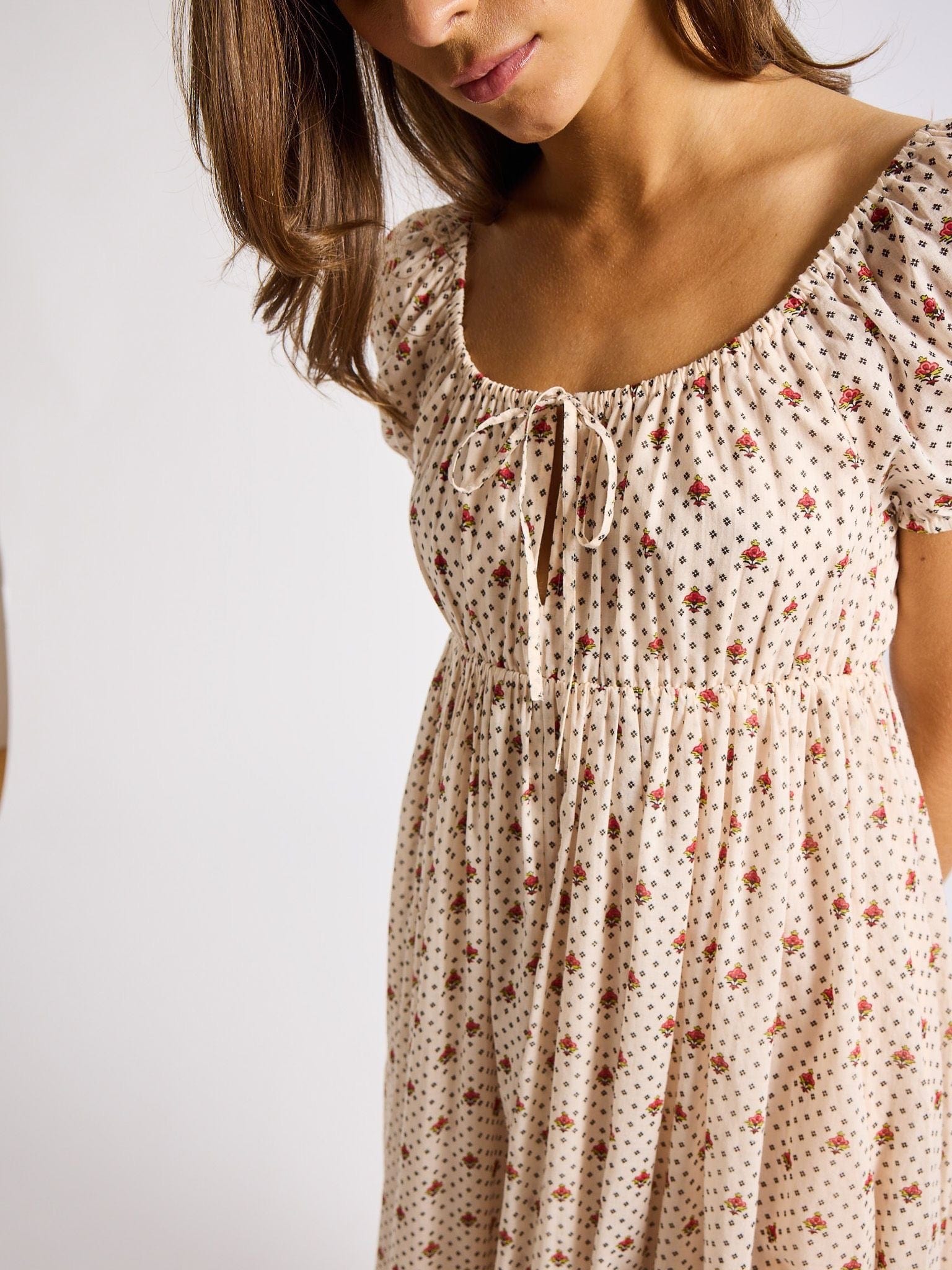 Coralie Dress in Blush Foulard