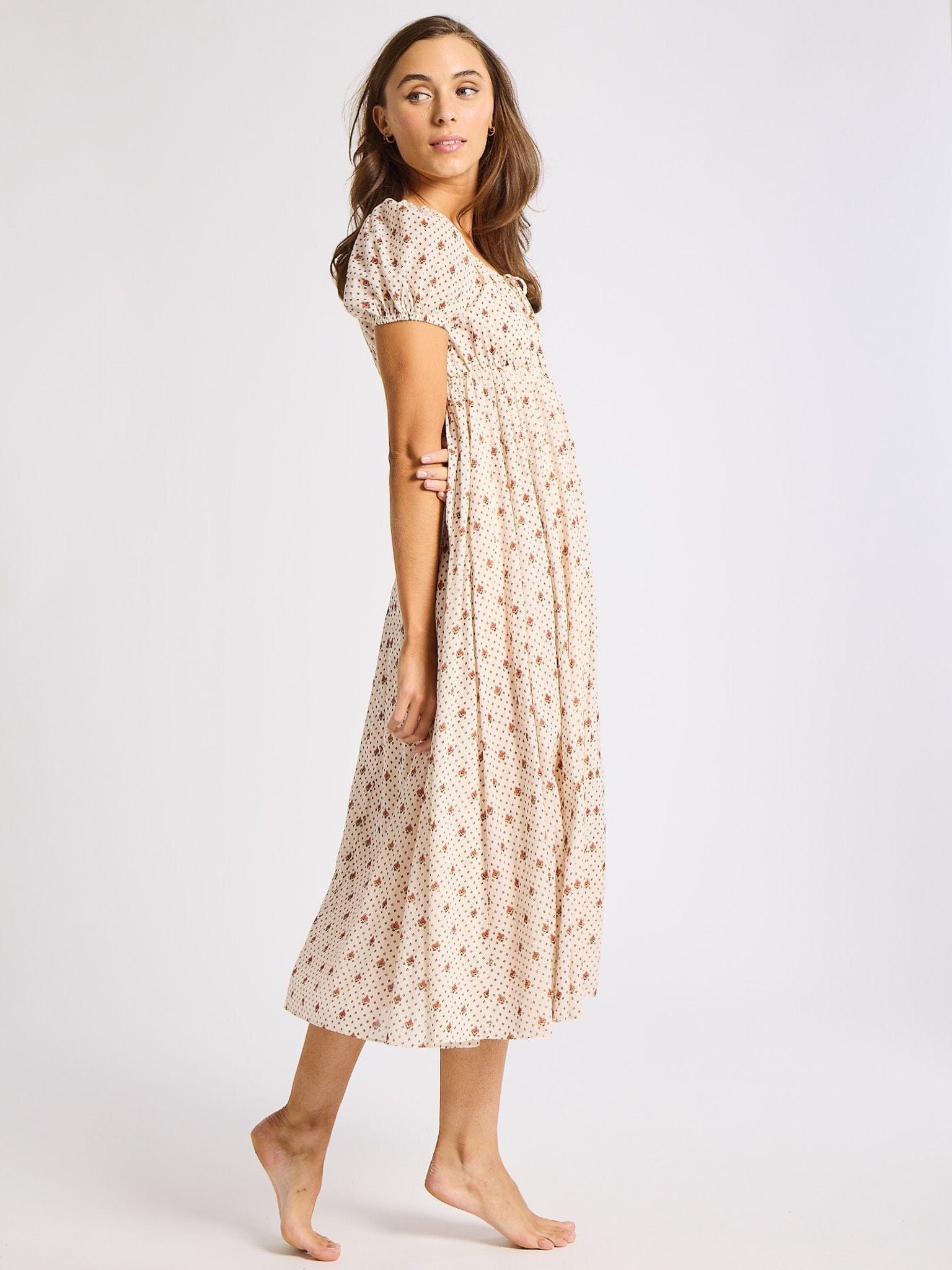 Coralie Dress in Blush Foulard