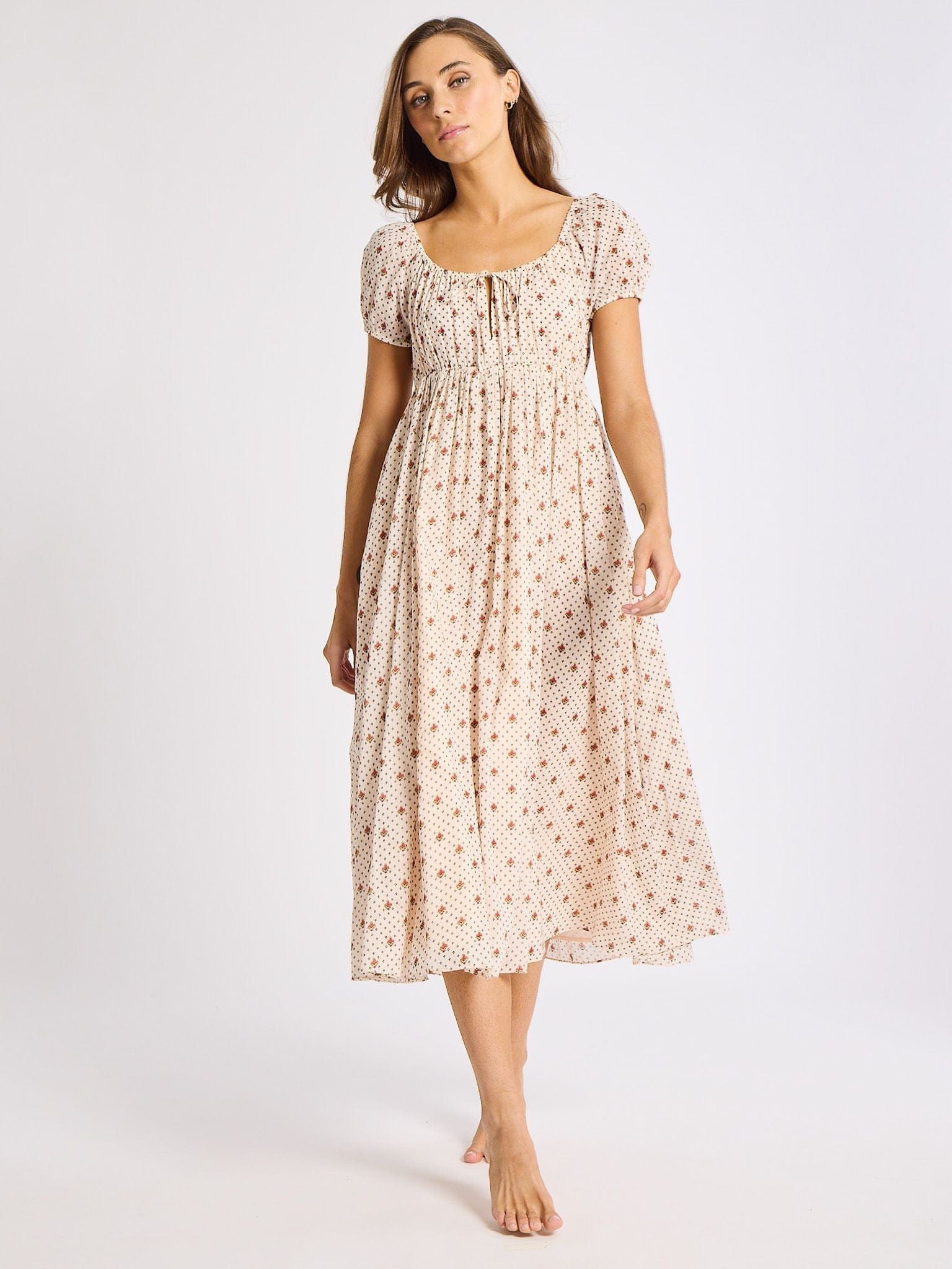 Coralie Dress in Blush Foulard