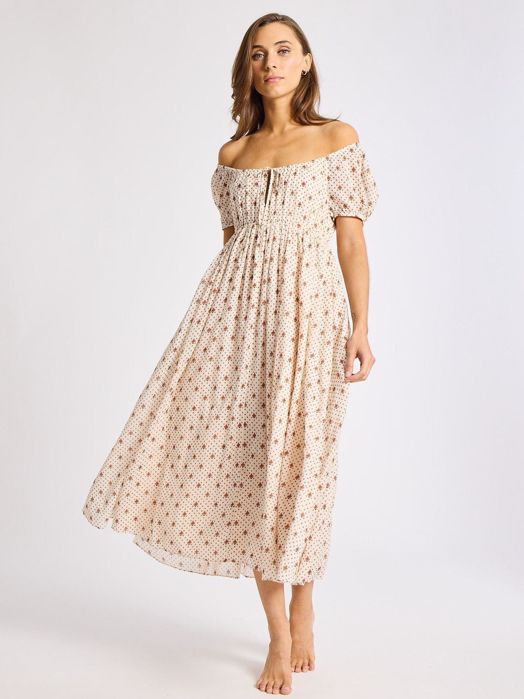 Coralie Dress in Blush Foulard