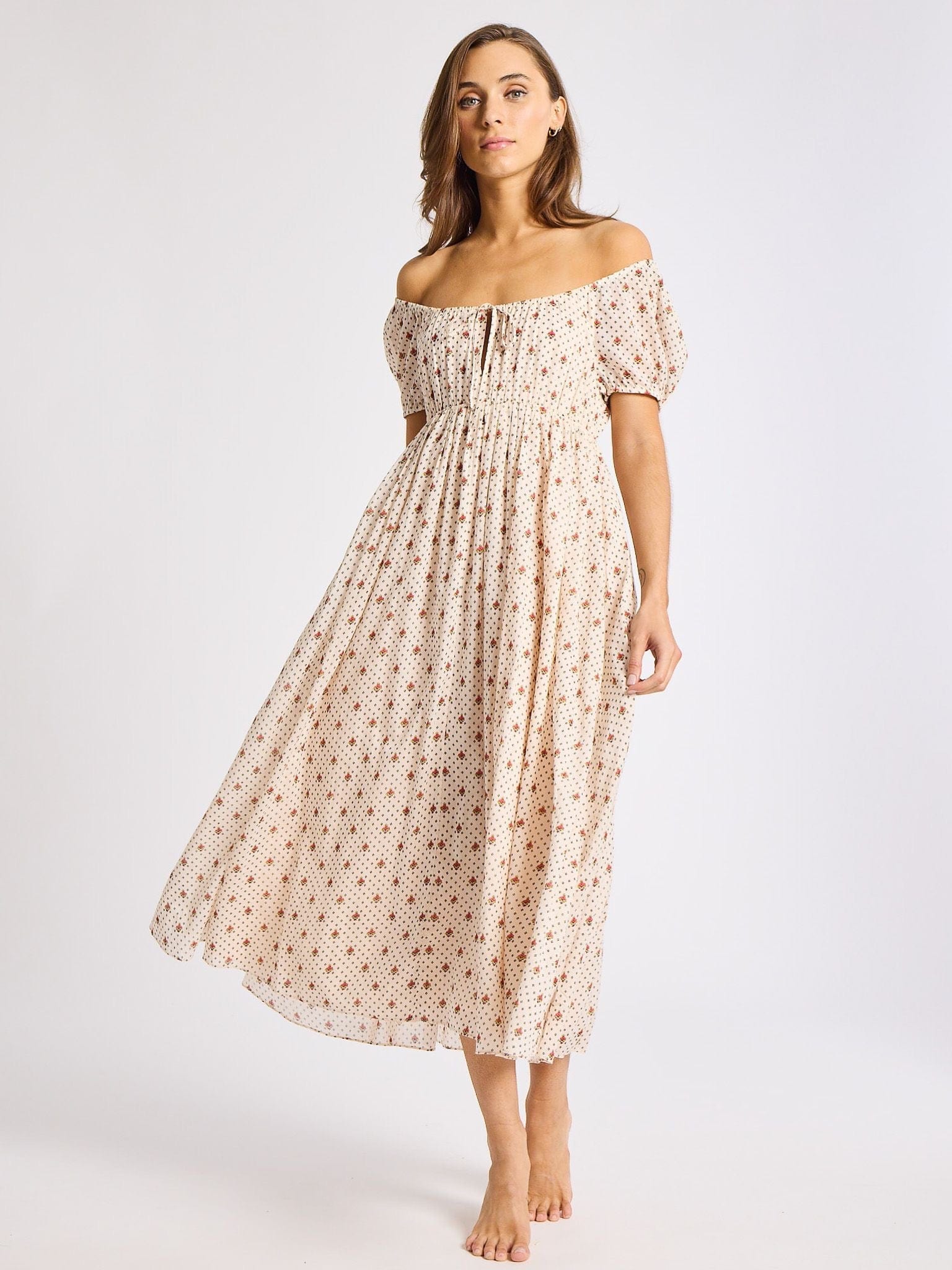 Coralie Dress in Blush Foulard